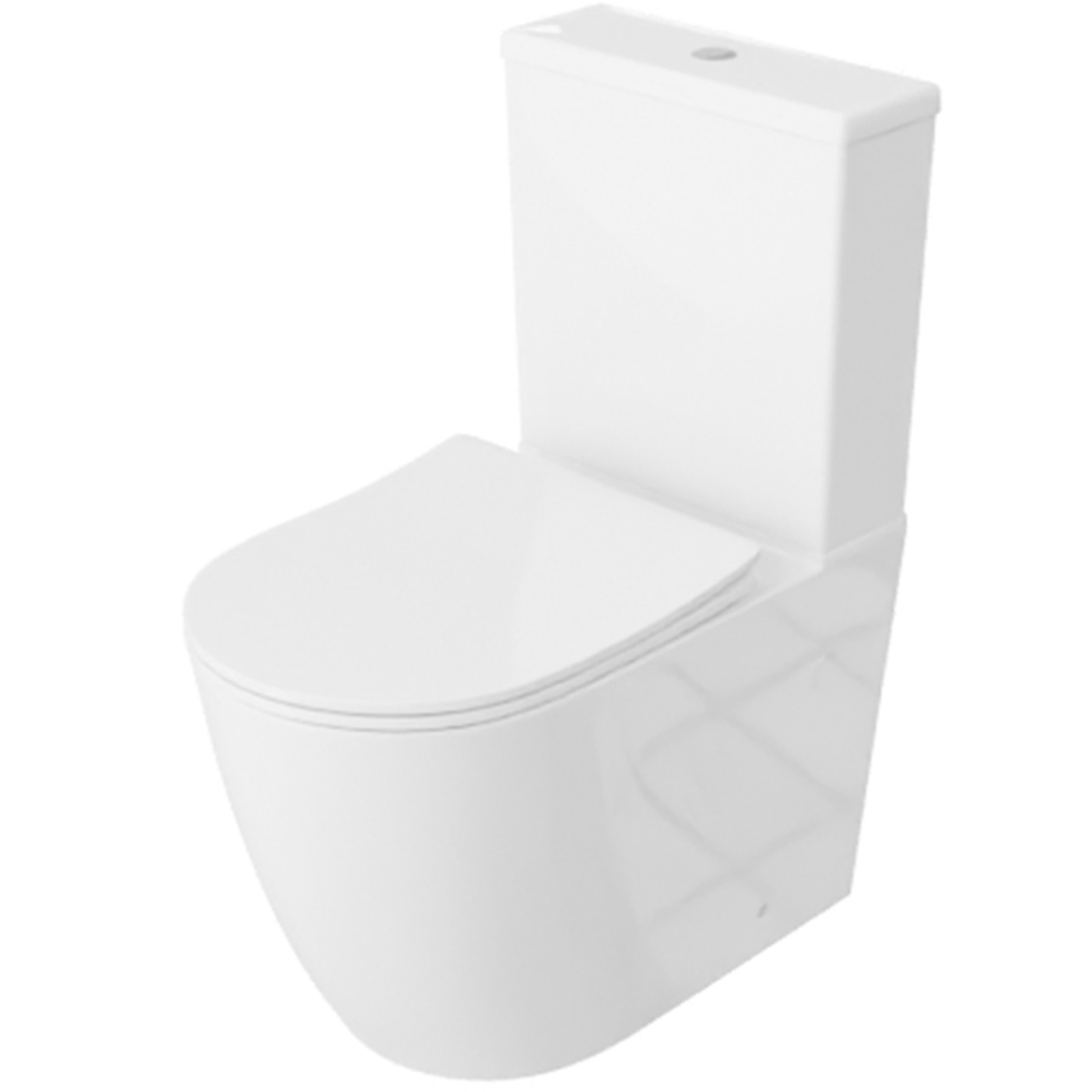 LAVITA Compact WC LENTI bez rámu s bielym duroplastovým sedadlom