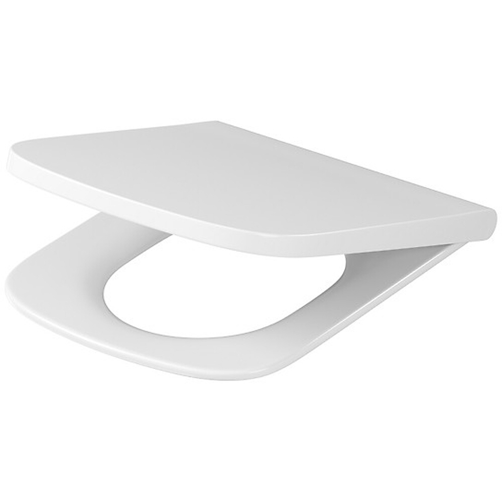 CERSANIT Antibakteriálne duroplastové sedadlo s mäkkým zatváraním LARGA štvorcový slim wrap K98-0231