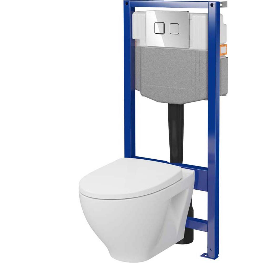CERSANIT SYSTEM 50 PNEU podomietková súprava SAVIO misa, sedadlo, gombík ACCENTO chróm S701-956