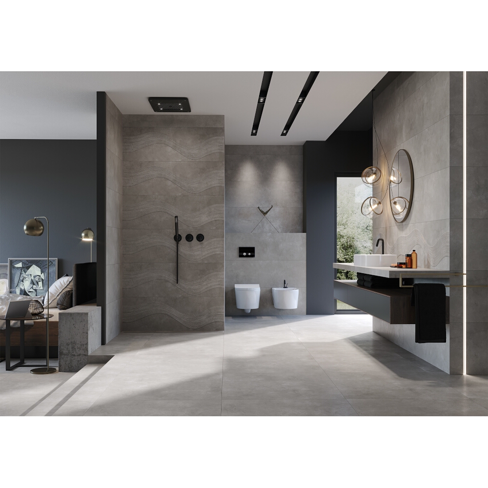 Obklad na stenu CONCRETE SEA grey structure mat 39,8x119,8 gat. I
