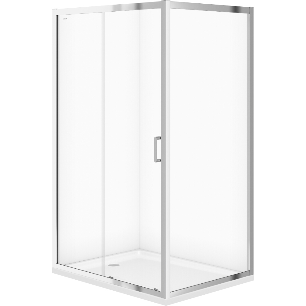 CERSANIT Posuvný sprchový kút ZIP chrómové priehľadné sklo 120x90x190 S154-004