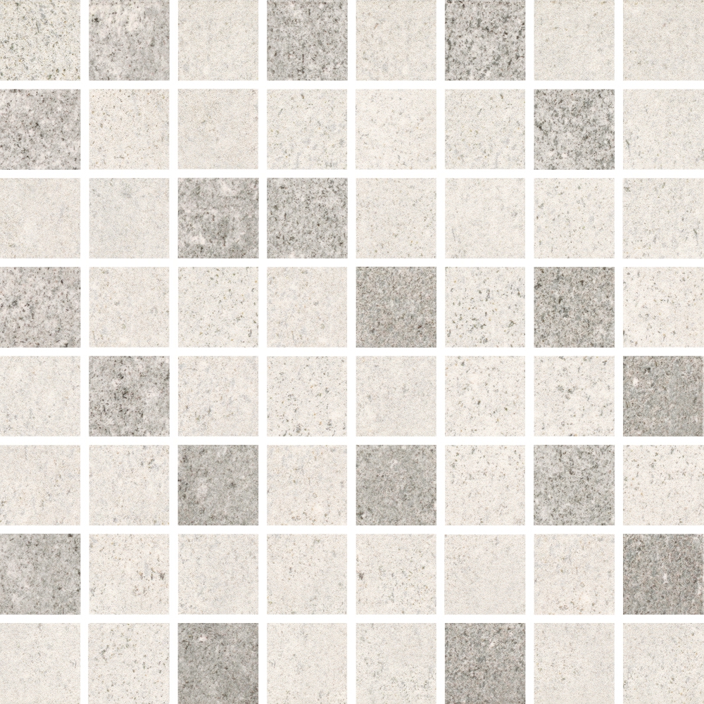 OBKLAD MOZAIKA GARNET LIGHT GREY/GREY MAT 25X25