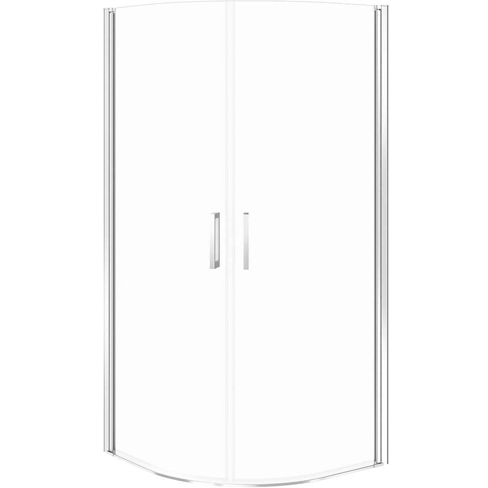 CERSANIT Polkruhový sprchový kút MODUO 90x90 chróm, priehľadné sklo S162-017 CERSANIT Polkruhový sprchový kút MODUO 90x90 chróm, priehľadné sklo S162-017
