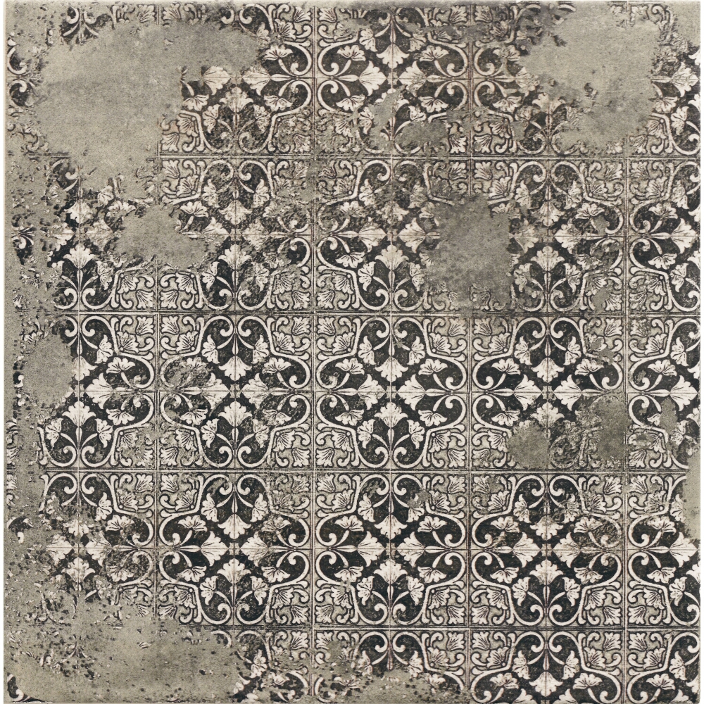 Glazovaný gres hiszpański Realonda ANTIGUA DECO graphite 33x33 gat. I