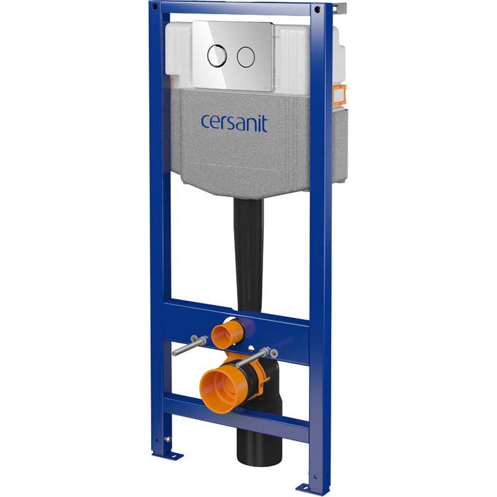Podomietkový inštalačný systém CERSANIT SYSTEM 50 PNEU s tlačidlom ACCENTO chróm S701-945