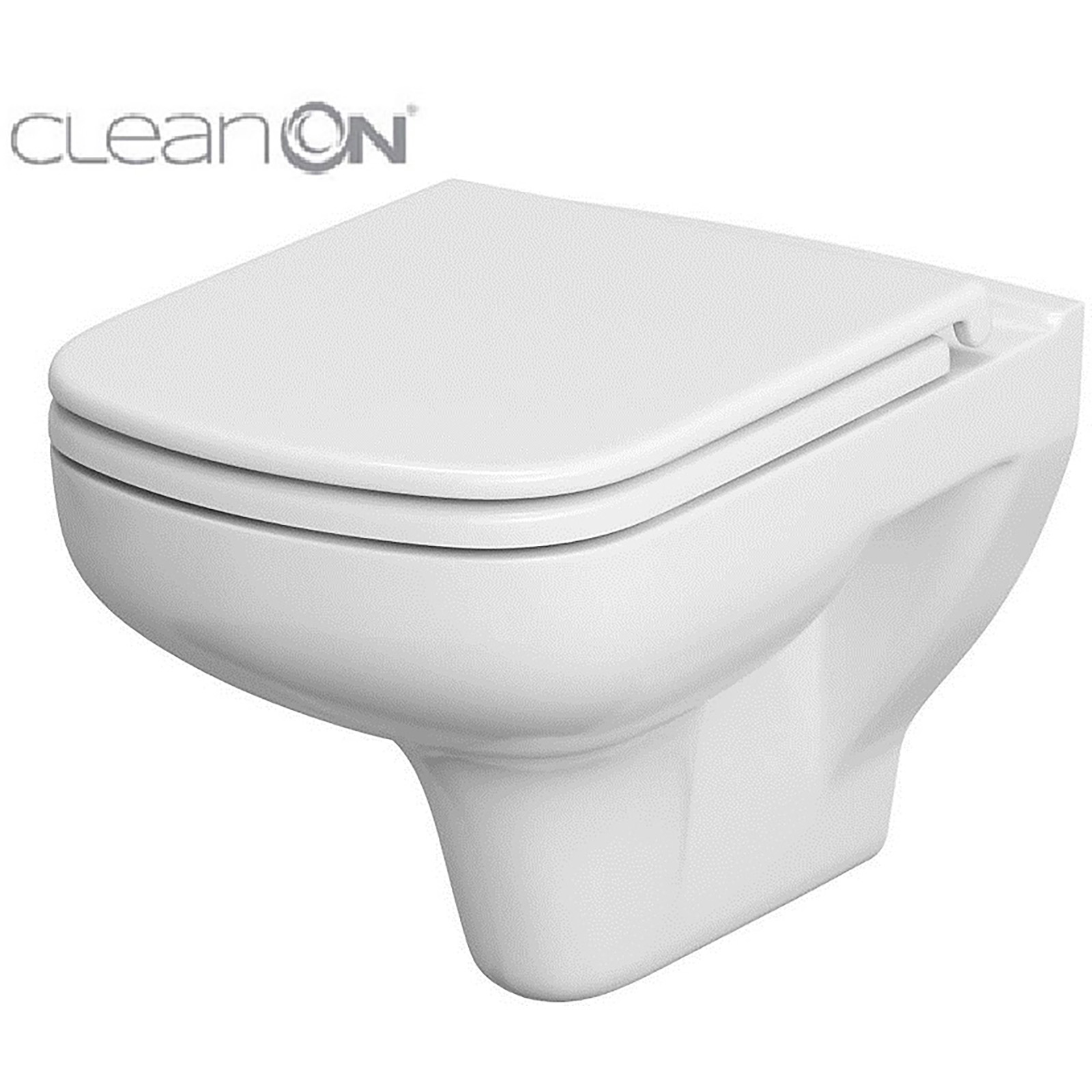 CERSANIT Závesná WC misa COLOR obdĺžniková duraplastová sedačka antibakteriálne pomalé uvoľňovanie s jednoduchým uvoľňovaním K701-042