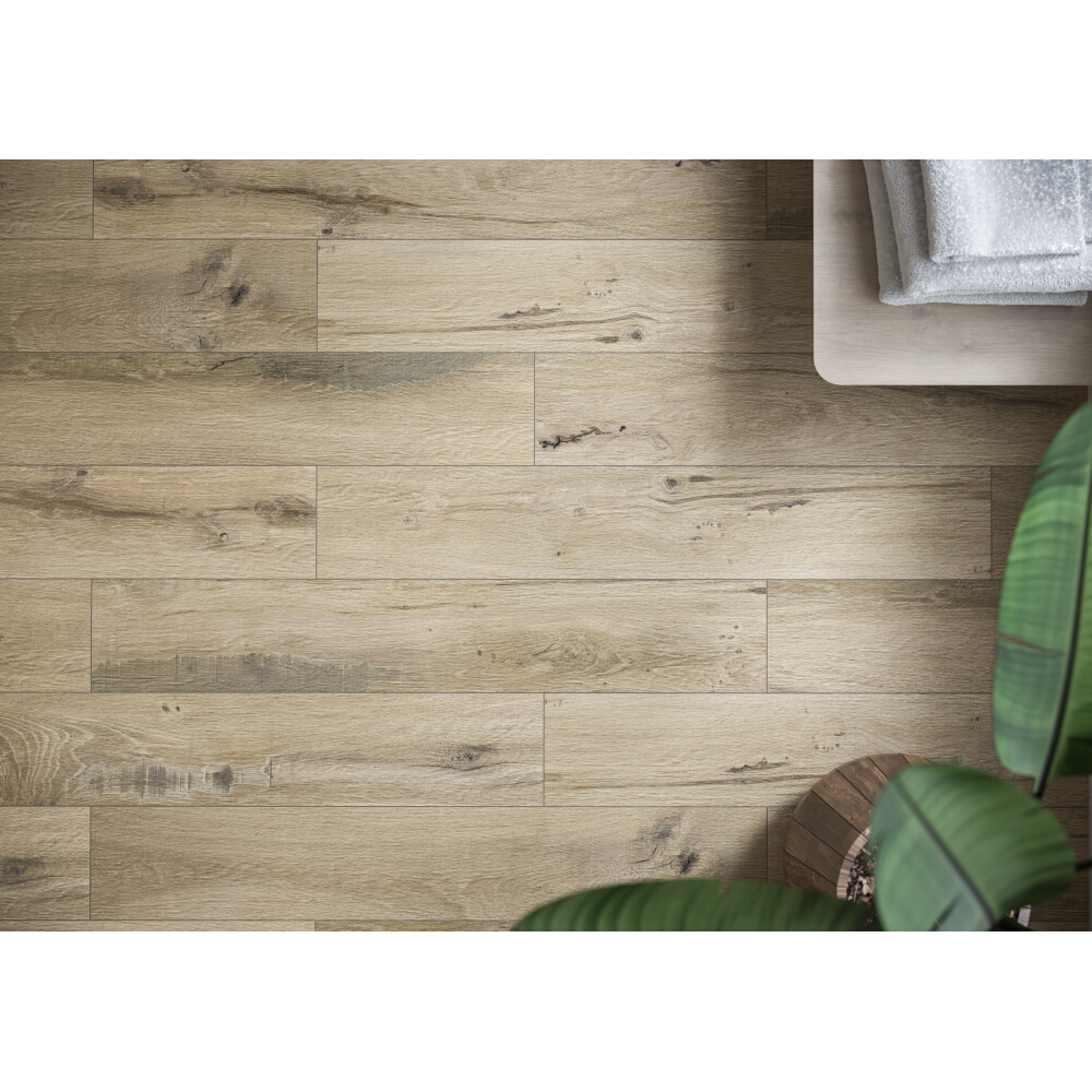 Glazovaný gres ORGANIC WOOD NORTHWOOD beige mat 19,8x119,8
