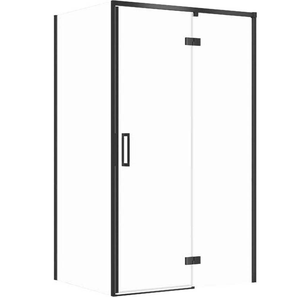 CERSANIT Obdĺžnikový sprchový kút LARGA pravý 120x80x195 cm čierny S601-319