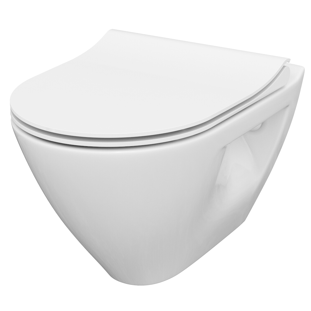 CERSANIT Závesná WC misa SET B291 MZ MILLE CLEAN ON štíhle sedadlo duroplast S701-453