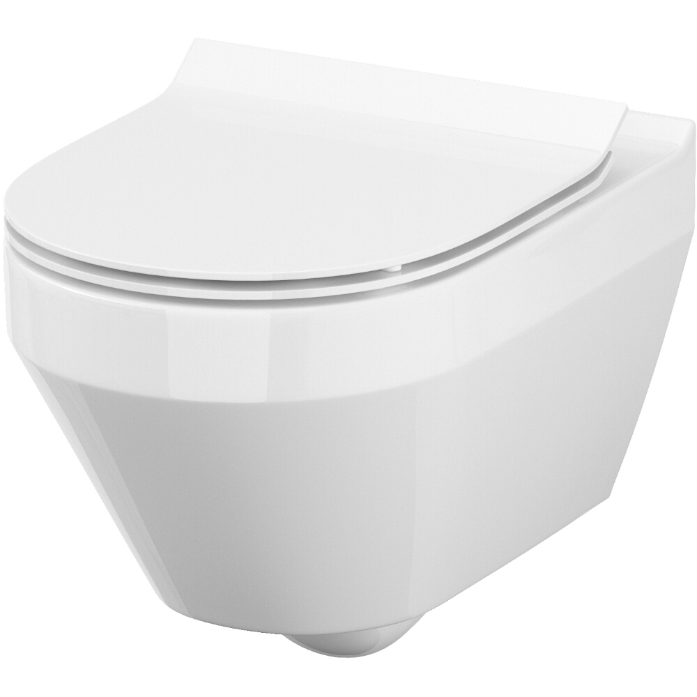 CERSANIT Závesná WC misa SET 906 MZ CREA NEW CO OVAL štíhla sedačka z duroplastu S701-212