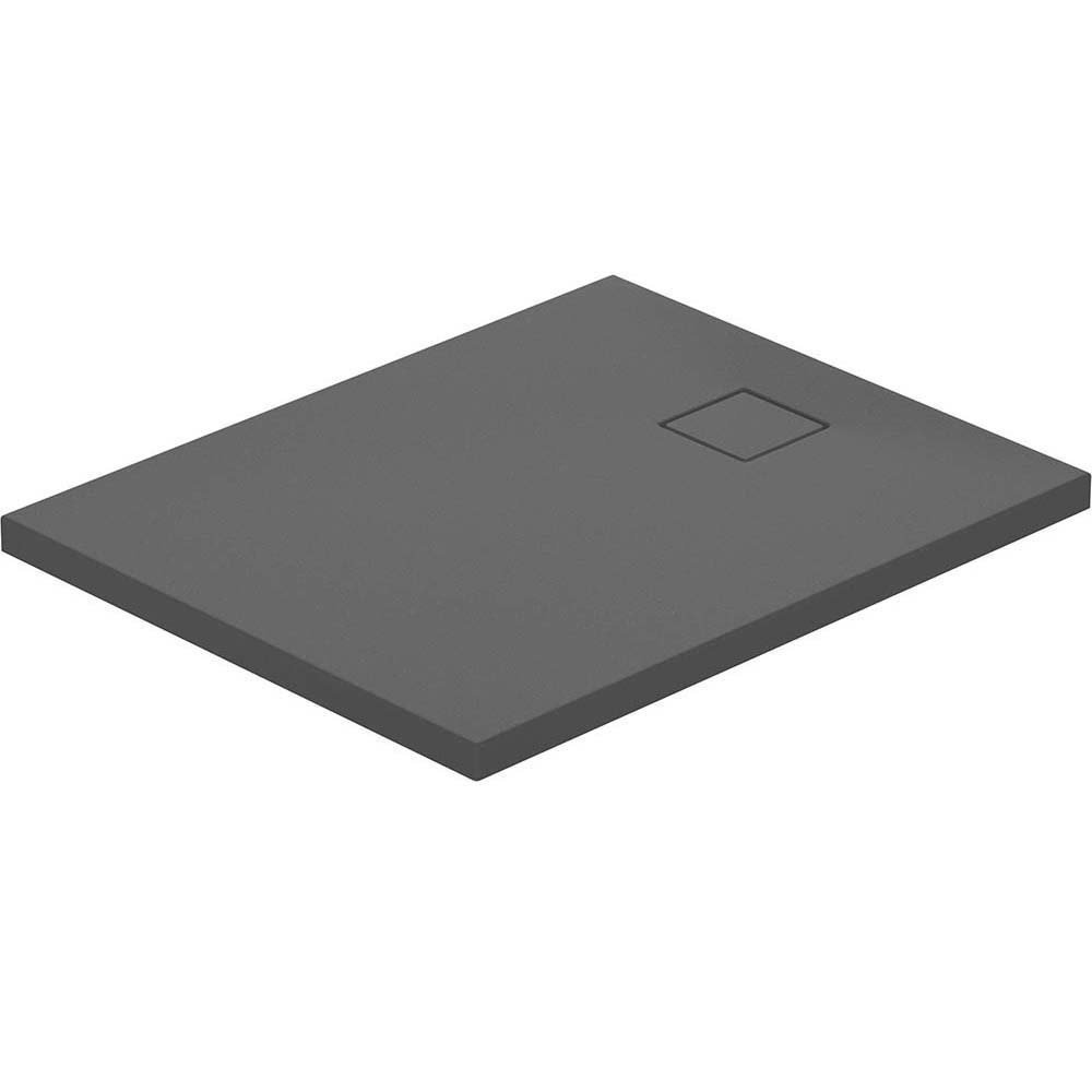 CERSANIT Obdĺžniková sprchová vanička TAKO SLIM 100x80x4,5 sivá matná so sifónom S208-009