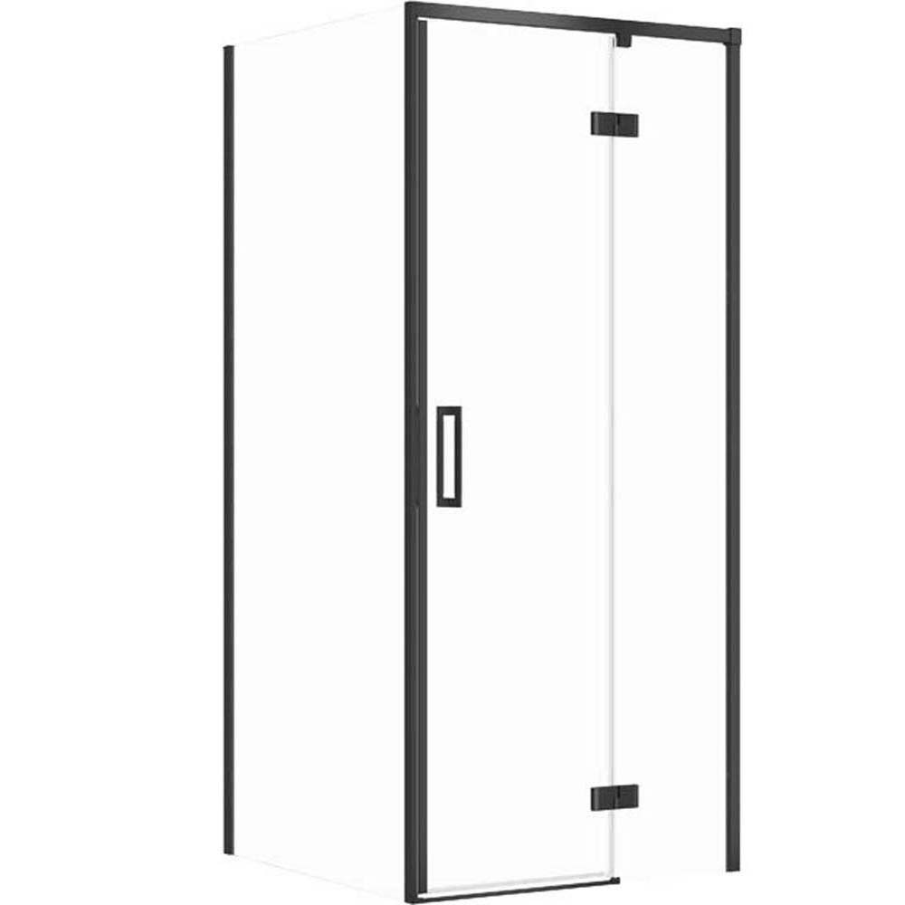 CERSANIT Obdĺžnikový sprchový kút LARGA pravý 90x80x195 cm čierny S601-303