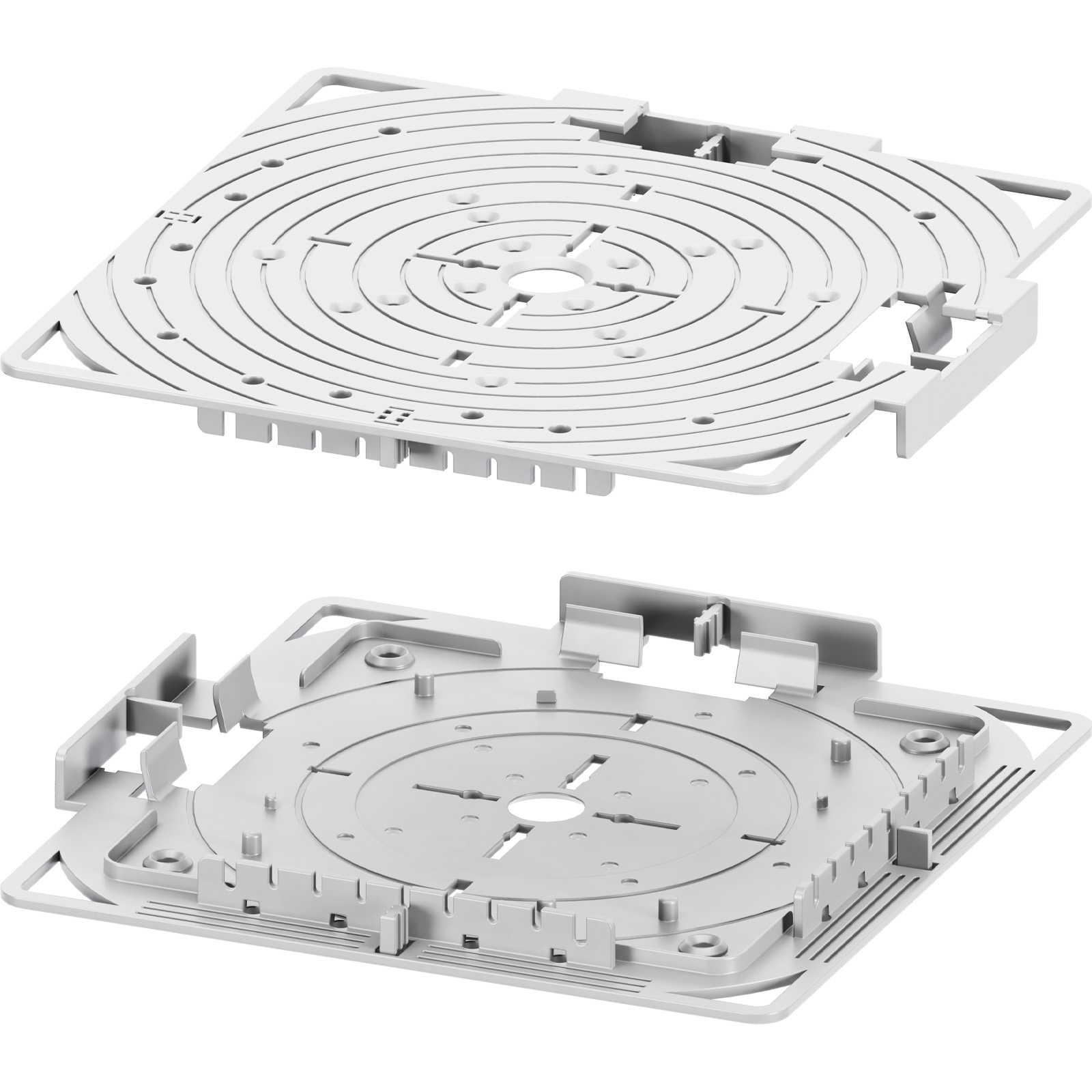 Montážna sada pre terasové mriežky na SPIRAL, STANDARD, MAX držiakoch - sivá