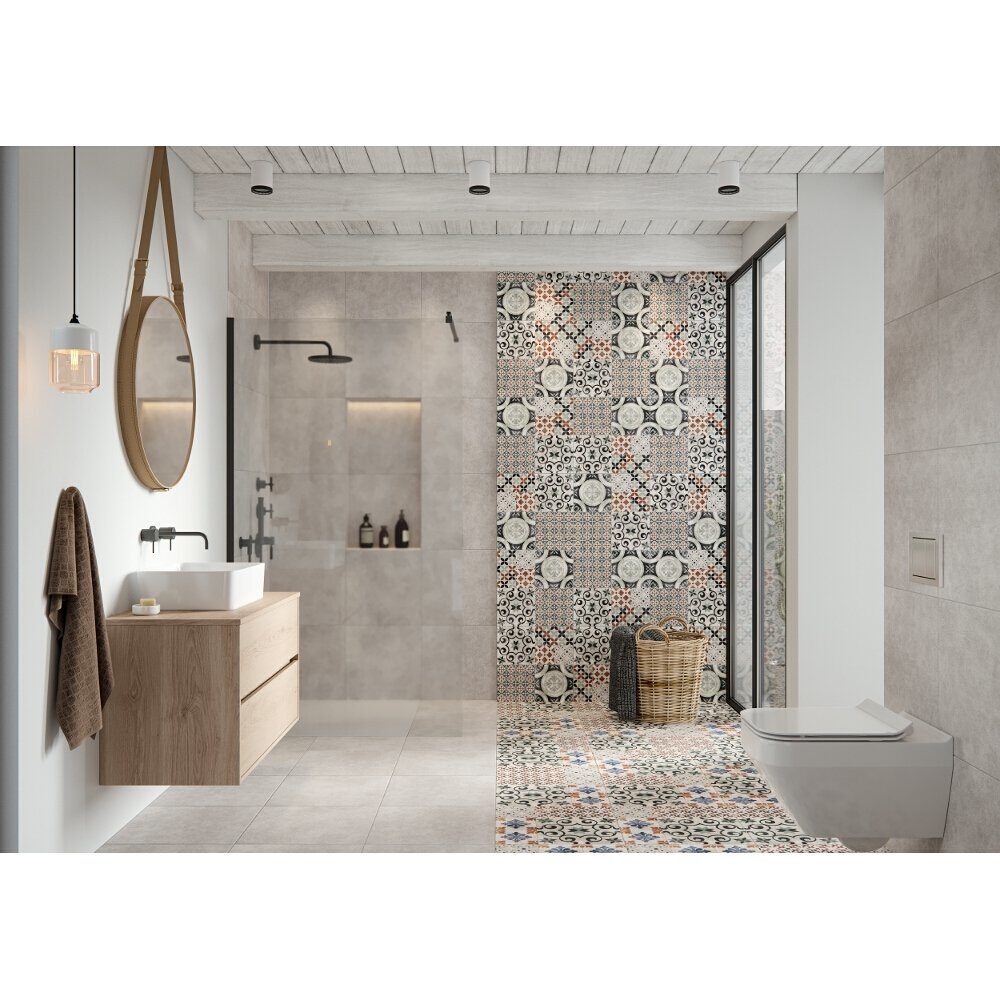 Glazovaný_gres_PATCHWORK_light_grey_satin_42x42 Glazovaný gres PATCHWORK light grey satin 42x42