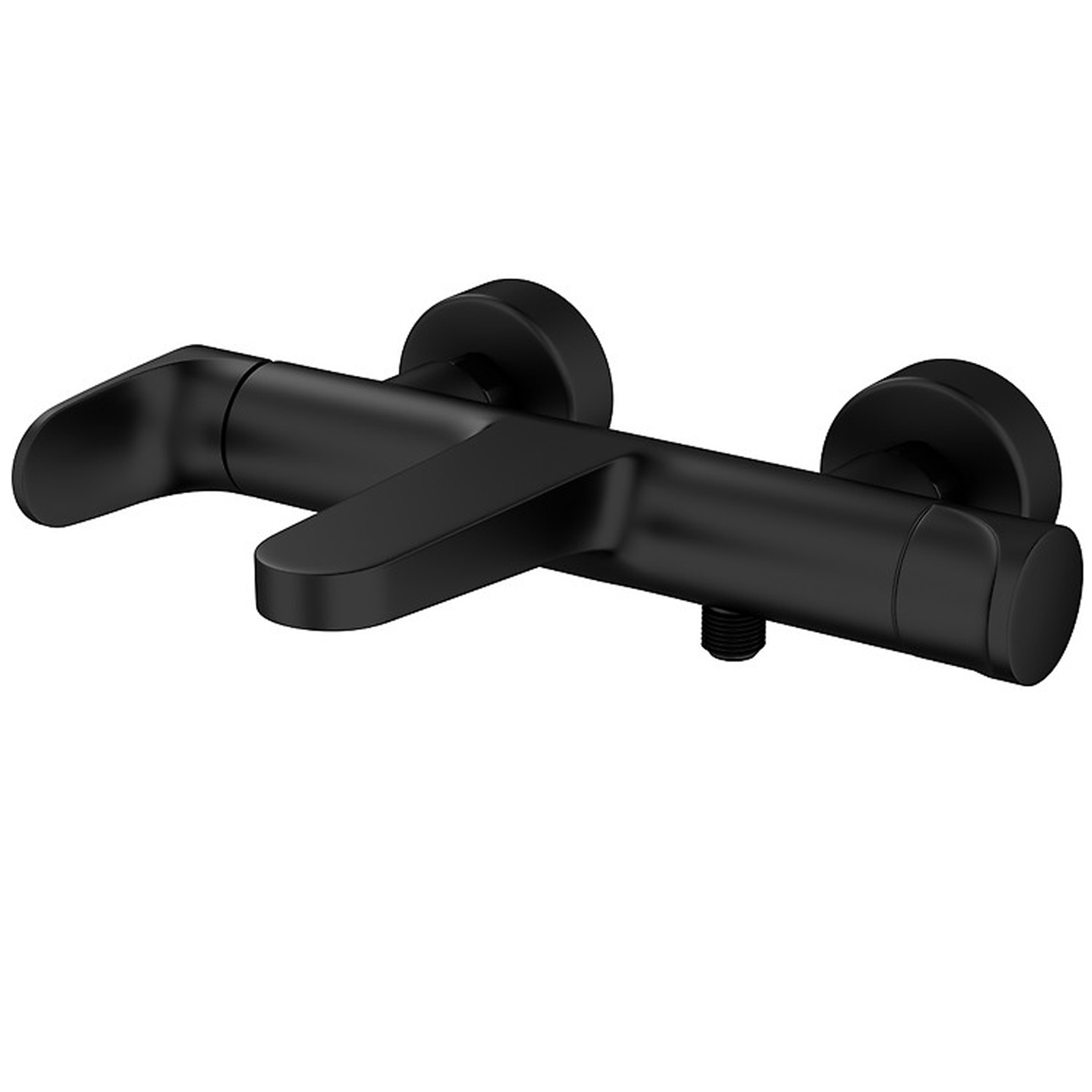 CERSANIT Nástenná vaňová a sprchová batéria INVERTO rukoväť 2 dizajn v 1 čierna + zlatá S951-314