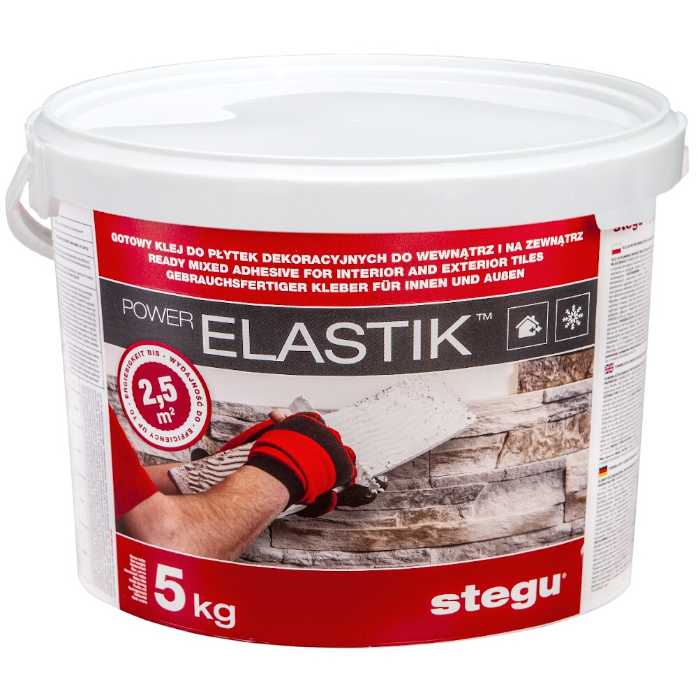 Lepicí malta na dekoratívne obklady vnútorné/vonkajšie POWERELASTIK 5 kg STEGU