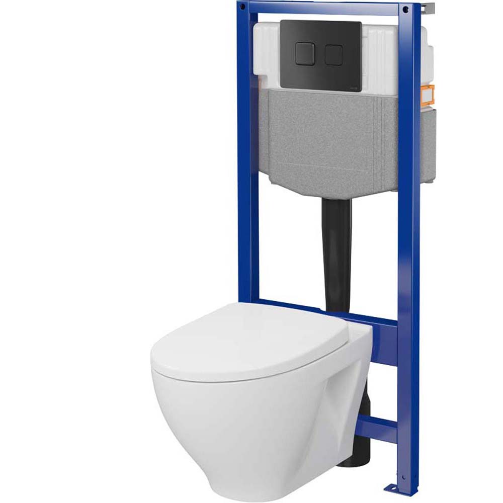 CERSANIT SYSTEM 50 PNEU podomietková súprava SAVIO misa, sedadlo, gombík ACCENTO čierna S701-957
