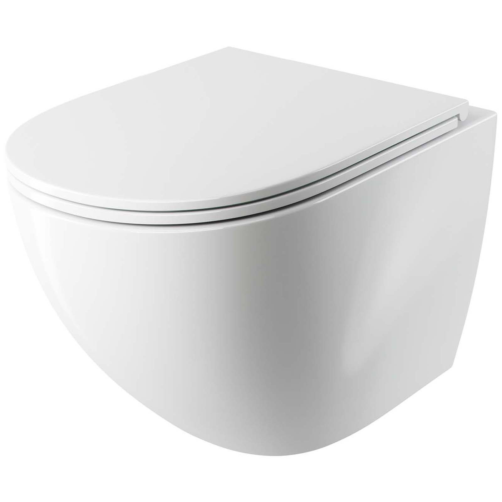 OMNIRES Záchodová misa zavesená na stene OTTAWA SILENT POWER, pomaly padajúce sedadlo 54x37cm biela OTTAWACSPMWBP