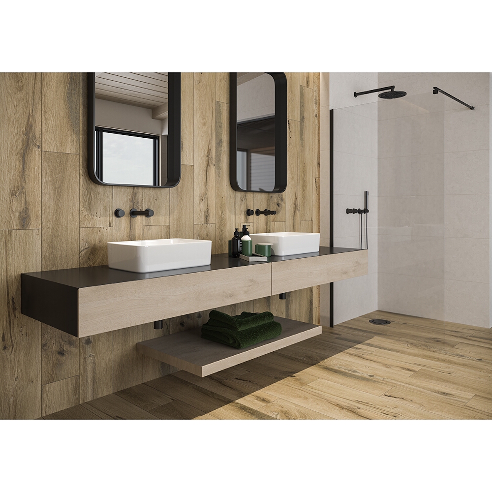 Glazovaný gres ORGANIC WOOD NORTHWOOD beige mat 19,8x119,8