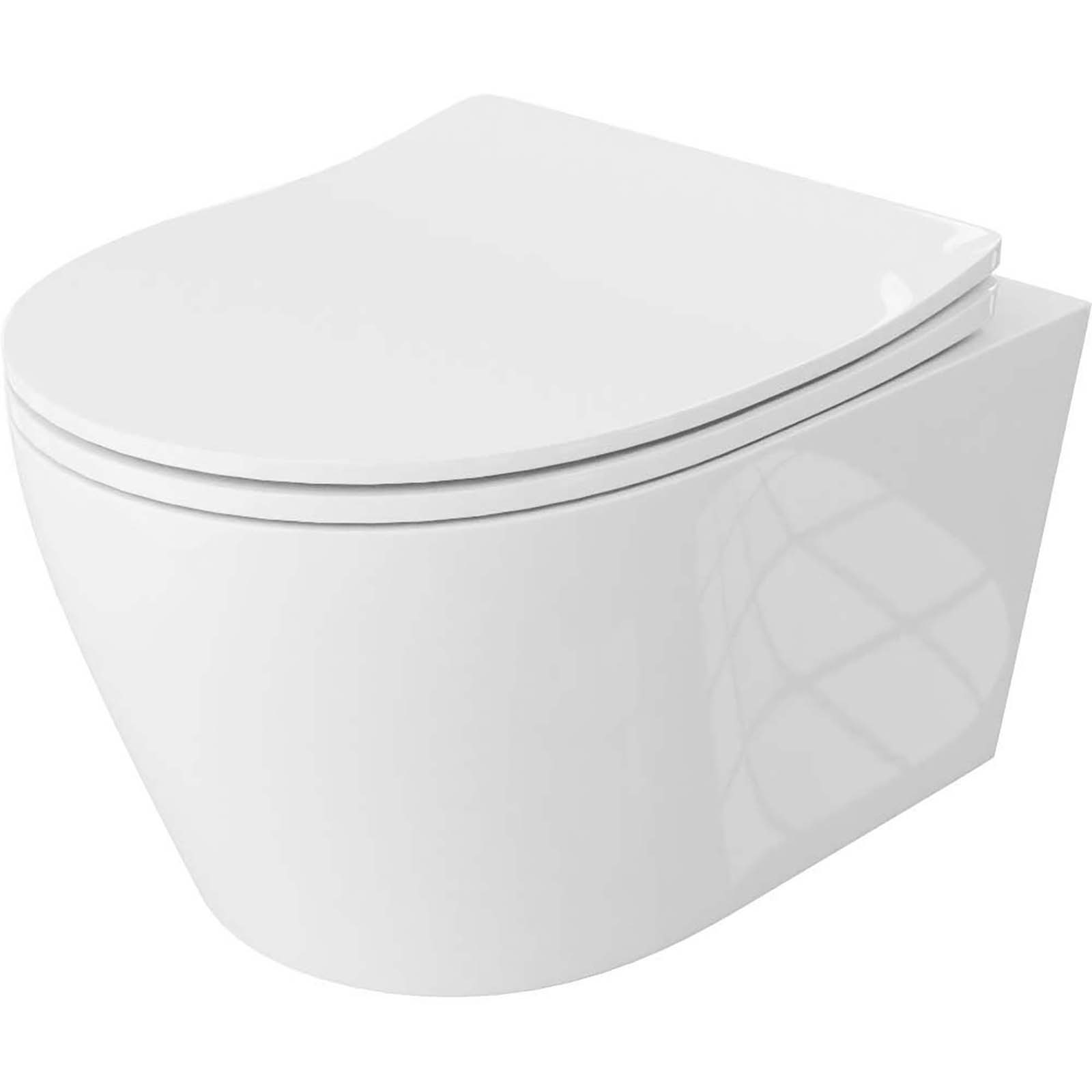 LAVITA Závesná záchodová misa LAVITA PRAIA bez rámu so sedadlom z duroplastu biela