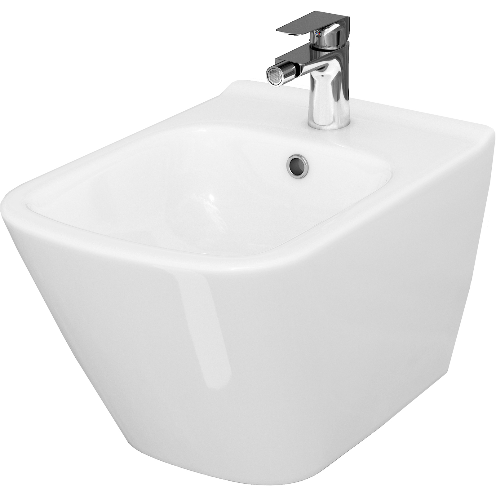 Závesný bidet CERSANIT CITY SQUARE so skrytou montážou K35-045
