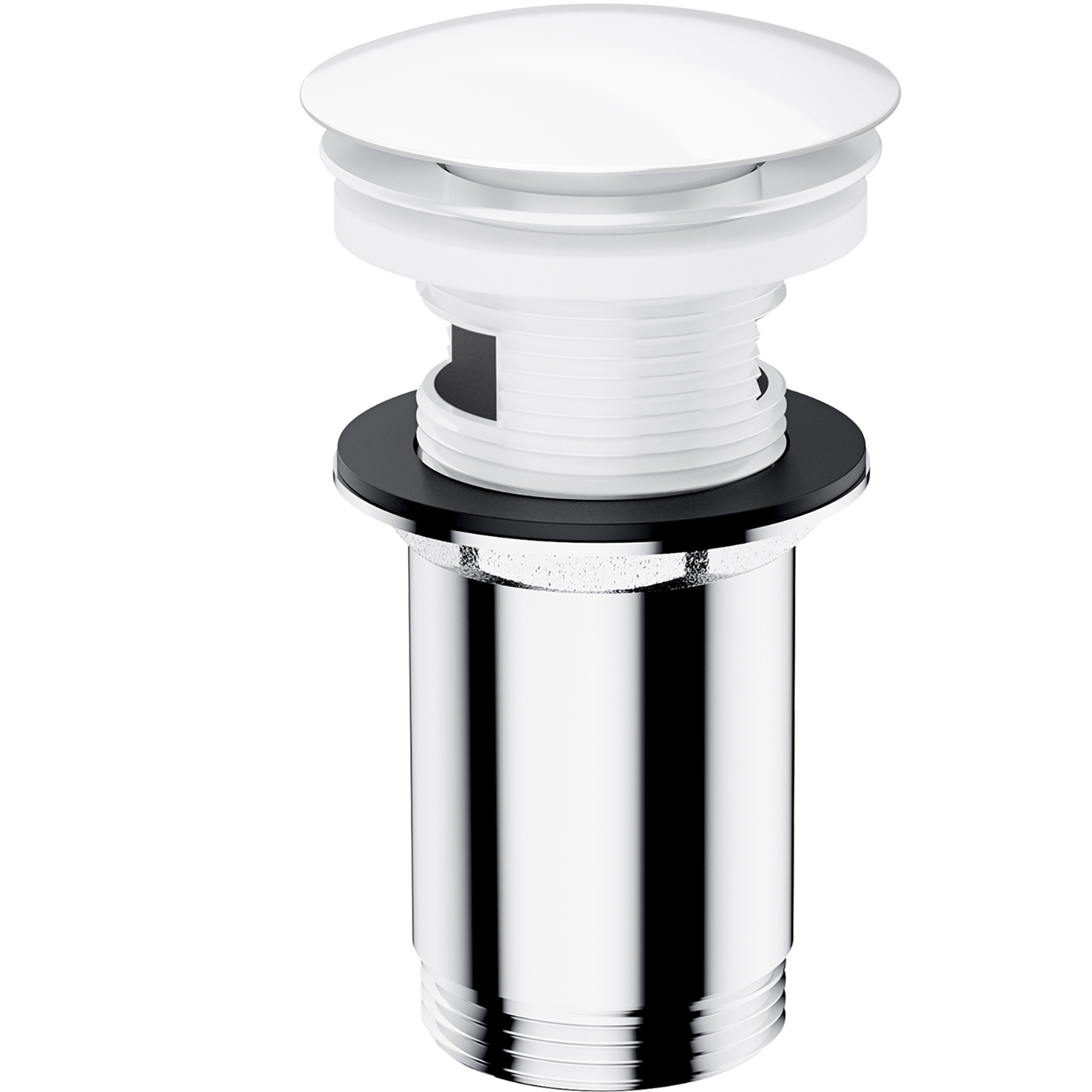 OMNIRES CLICK-KLAK zátka pre umývadlo s prepadovým bielym lesklom A706BP