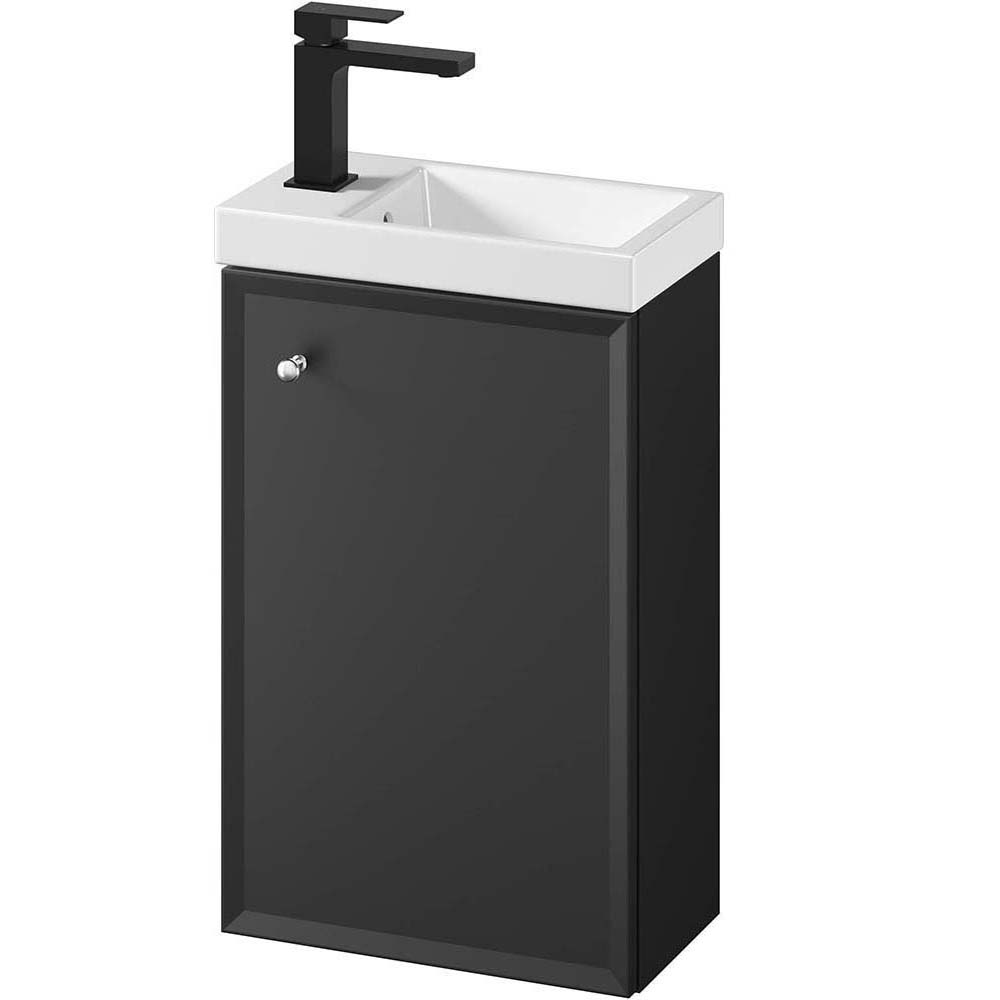 CERSANIT Skrinka s umývadlom MILOS 40 čierna matná S801-569 CERSANIT Skrinka s umývadlom MILOS 40 čierna matná S801-569