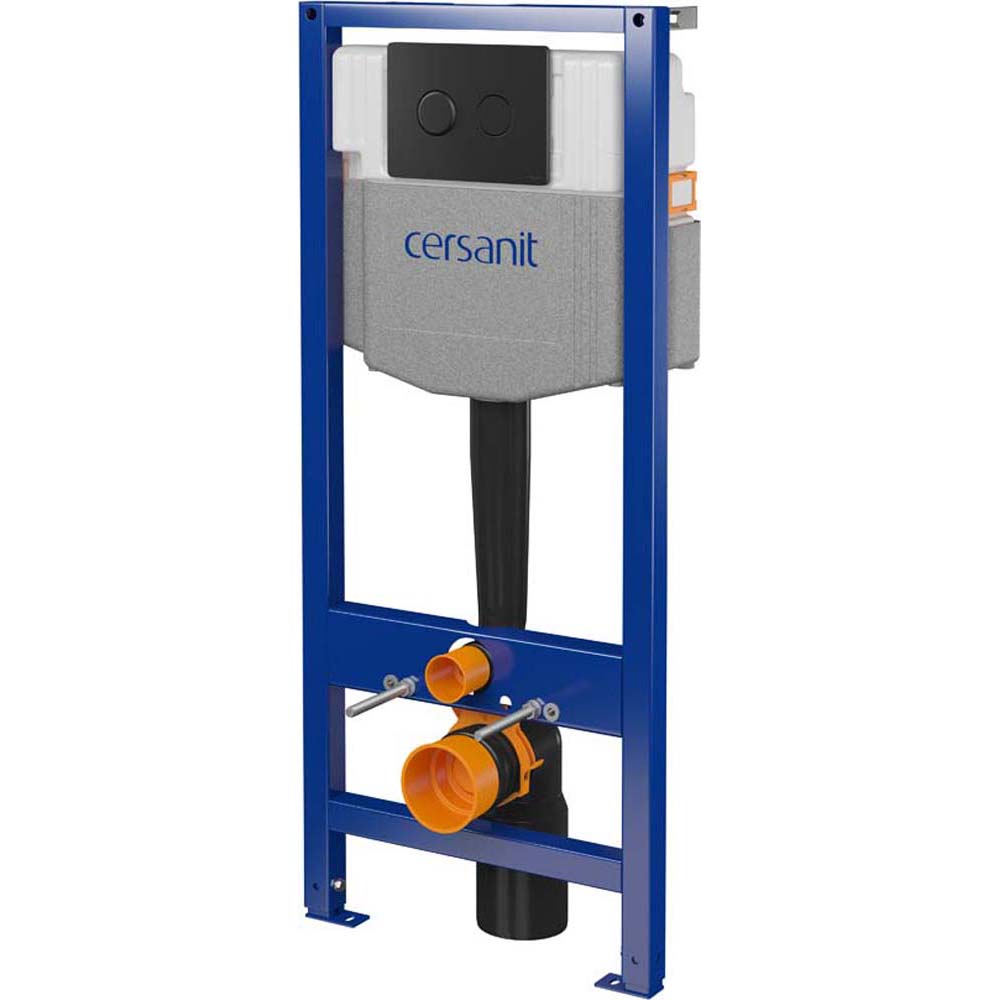 CERSANIT SYSTEM 50 PNEU podomietkový inštalačný systém s tlačidlom ACCENTO čierny S701-946