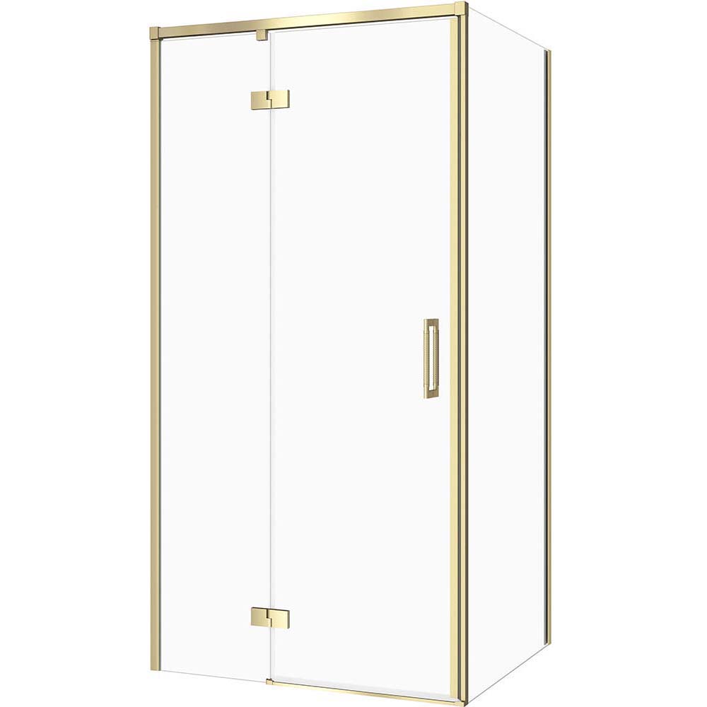 CERSANIT Obdĺžnikový sprchový kút LARGA zlatý, ľavý, 100x90 priehľadné sklo S601-489 CERSANIT Obdĺžnikový sprchový kút LARGA zlatý, ľavý, 100x90 priehľadné sklo S601-489