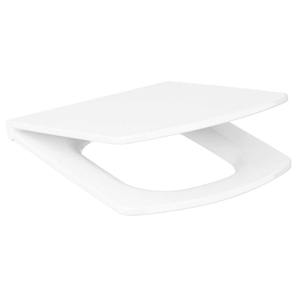 CERSANIT EASY duroplast obdĺžnikové WC sedadlo s mäkkým zatváraním, jednoduché uvoľnenie K98-0089