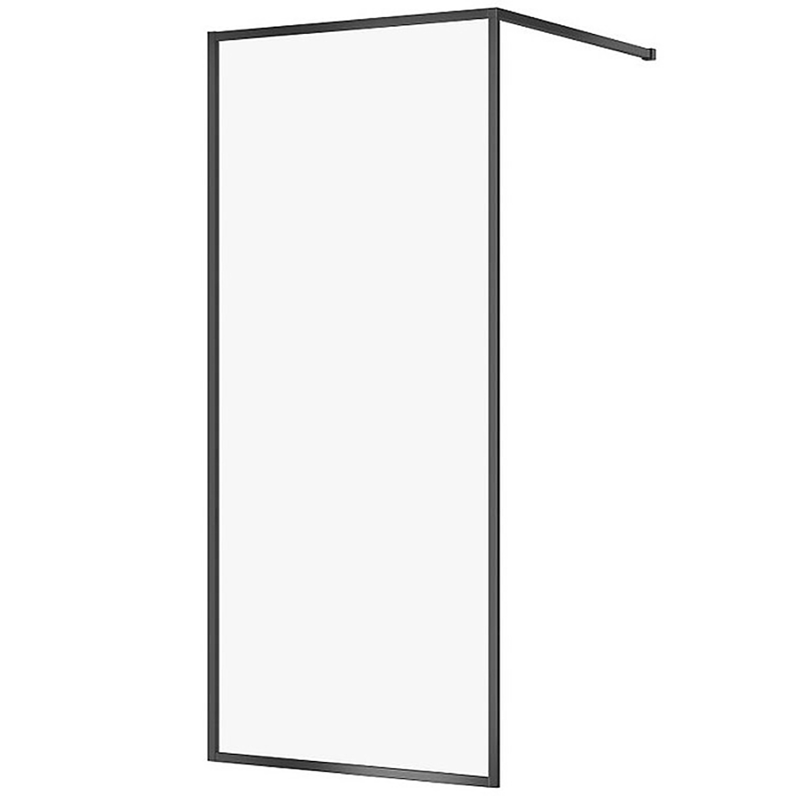 CERSANIT Walk-in sprchový kút larga čierna 90x200 priehľadné sklo S932-138