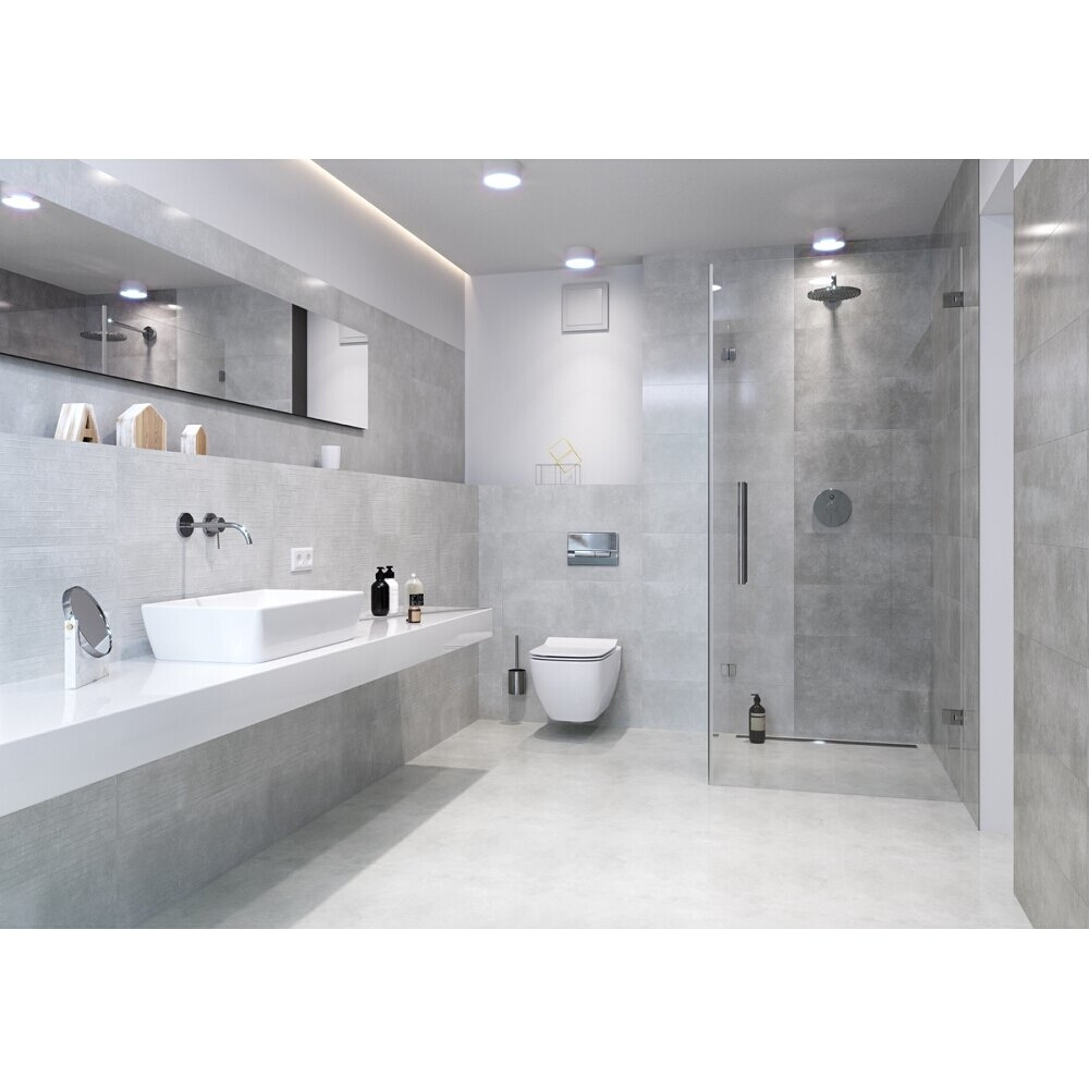 Obklad_na_stenu_FLOWER_CEMENTO_light_grey_structure_mat_24x74_gat._I Obklad na stenu FLOWER CEMENTO light grey structure mat 24x74 gat. I