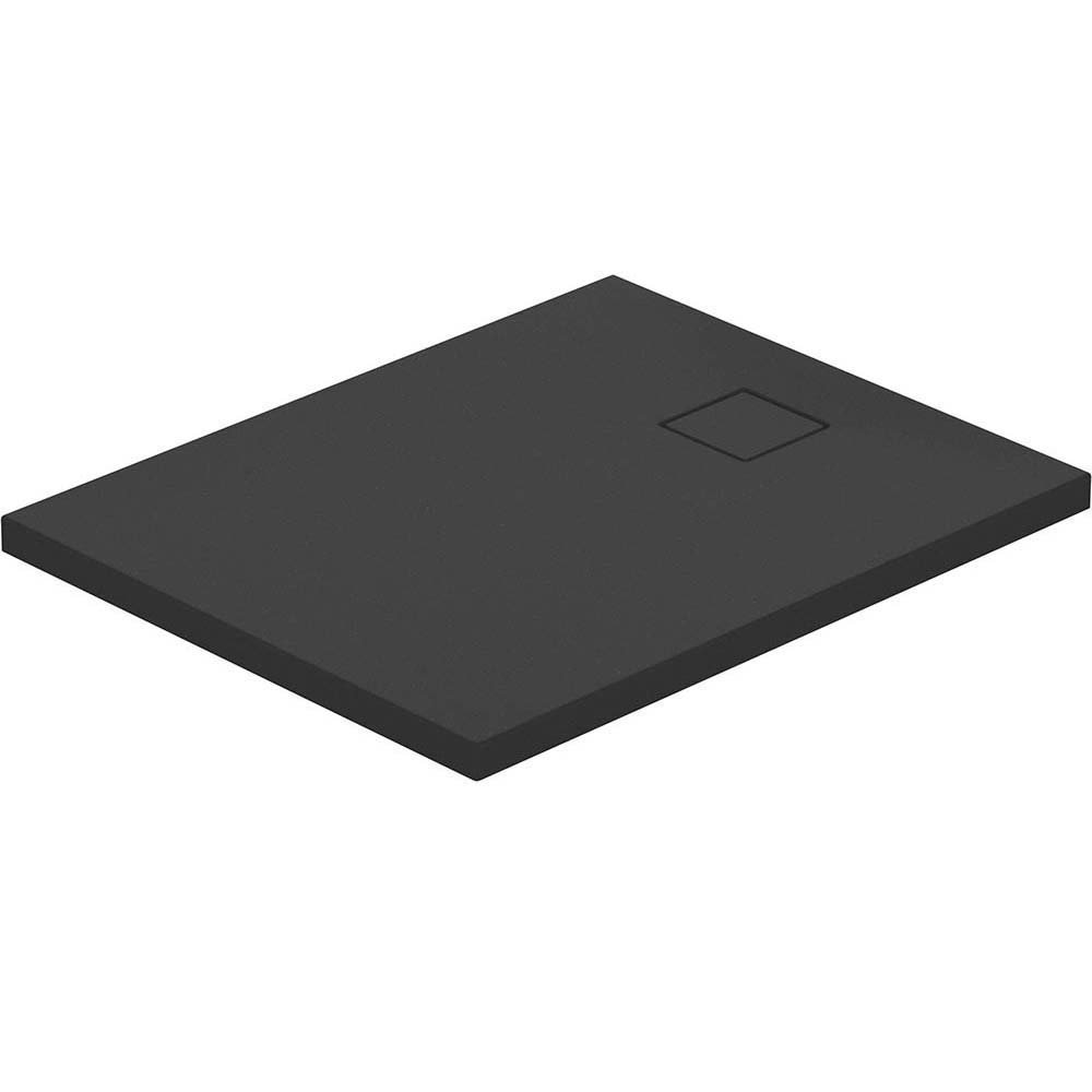 CERSANIT Obdĺžniková sprchová vanička TAKO SLIM 100x80x4,5 čierna matná so sifónom S208-012
