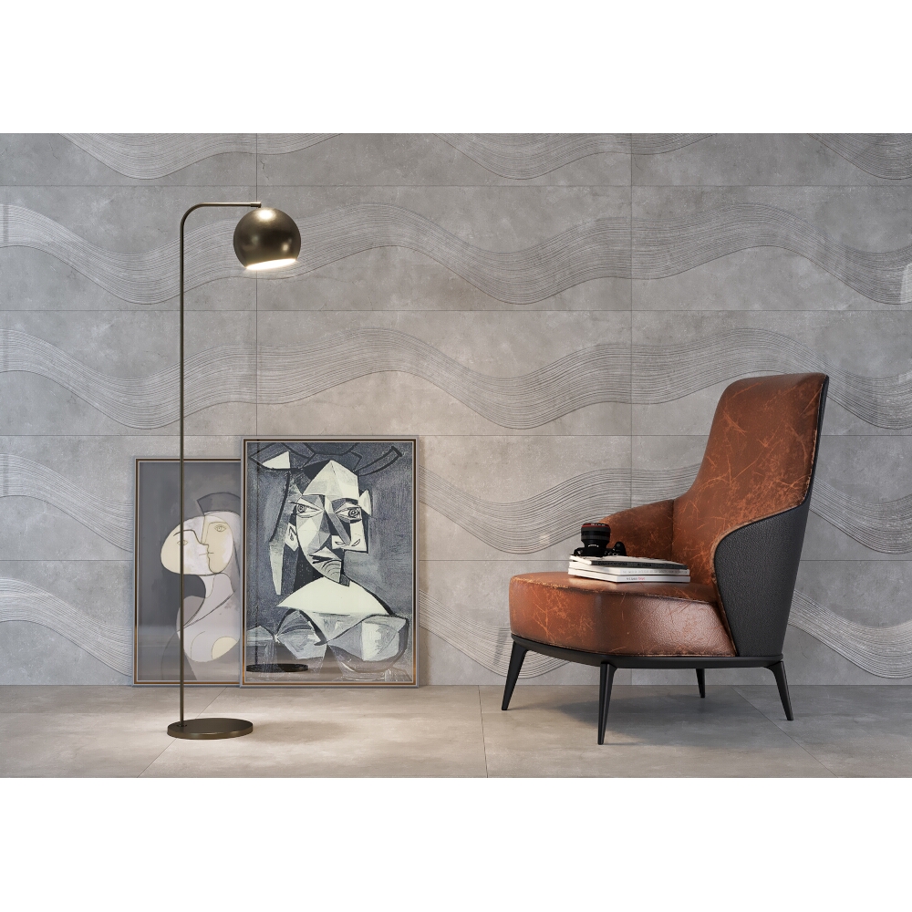 Obklad na stenu CONCRETE SEA grey structure mat 39,8x119,8 gat. I