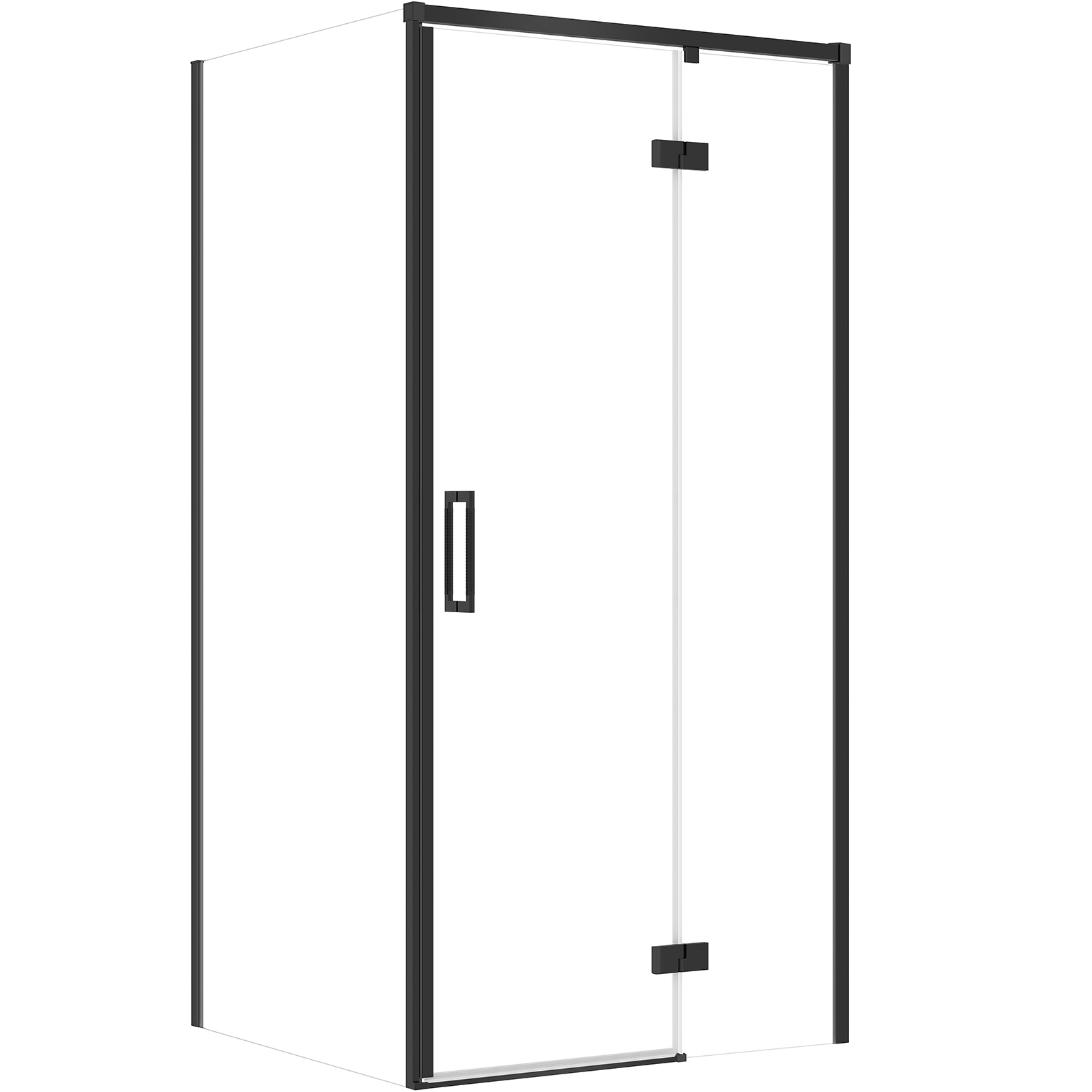 CERSANIT Obdĺžnikový sprchový kút LARGA pravý 100x90x195 cm čierny S601-309 CERSANIT Obdĺžnikový sprchový kút LARGA pravý 100x90x195 cm čierny S601-309