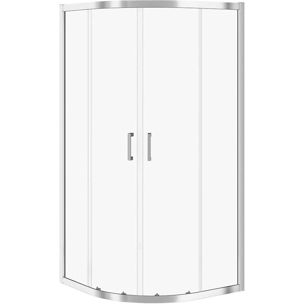 CERSANIT Polkruhový sprchový kút BASIC 80X80X185 priehľadné sklo S158-003 CERSANIT Polkruhový sprchový kút BASIC 80X80X185 priehľadné sklo S158-003