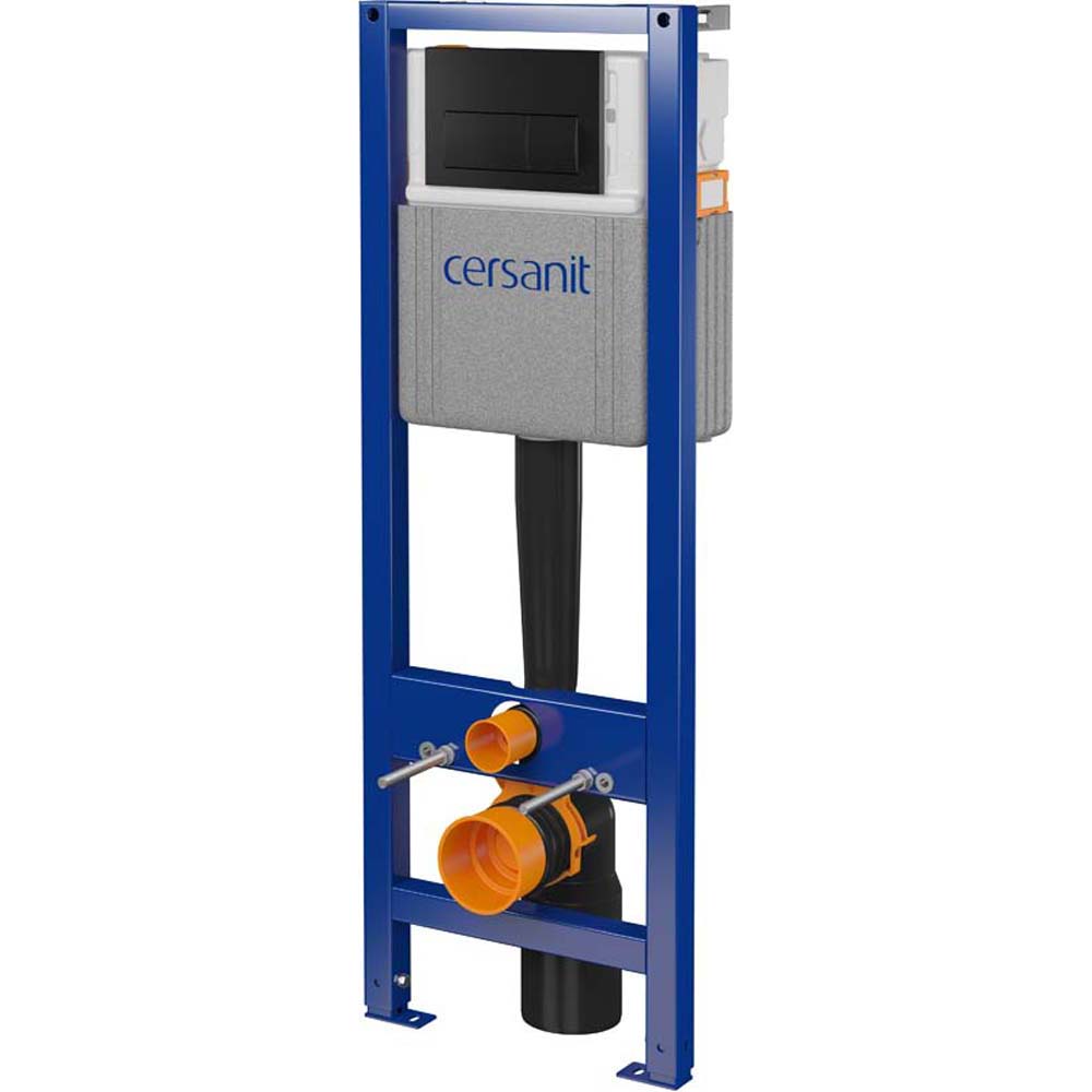 Rám mechanickej toalety CERSANIT SYSTEM 40, tlačidlo PRESTO II čierna S701-750