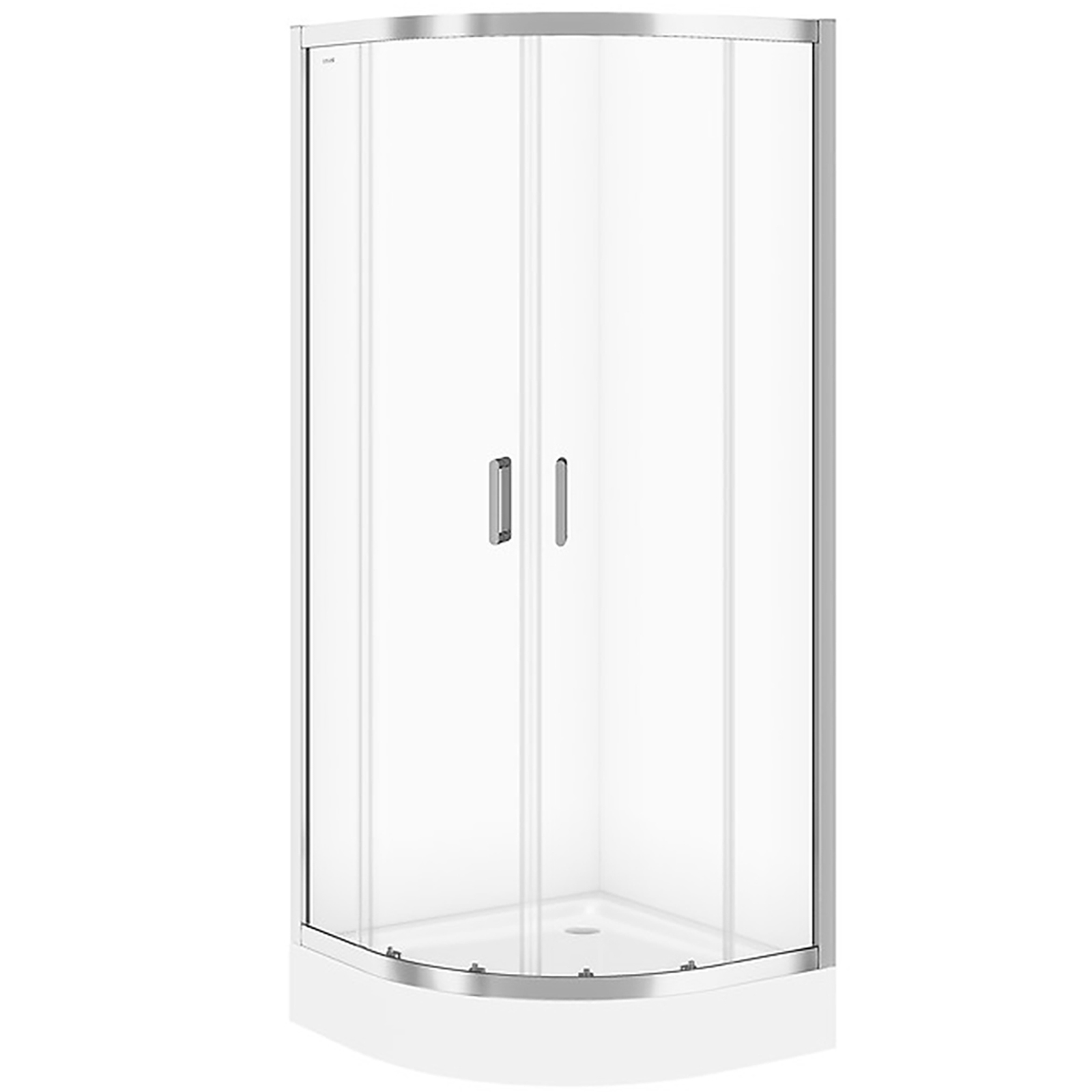 CERSANIT Polkruhový sprchový kút BASIC 90x185 so sprchovou vaničkou TAKO 90x16 S601-118