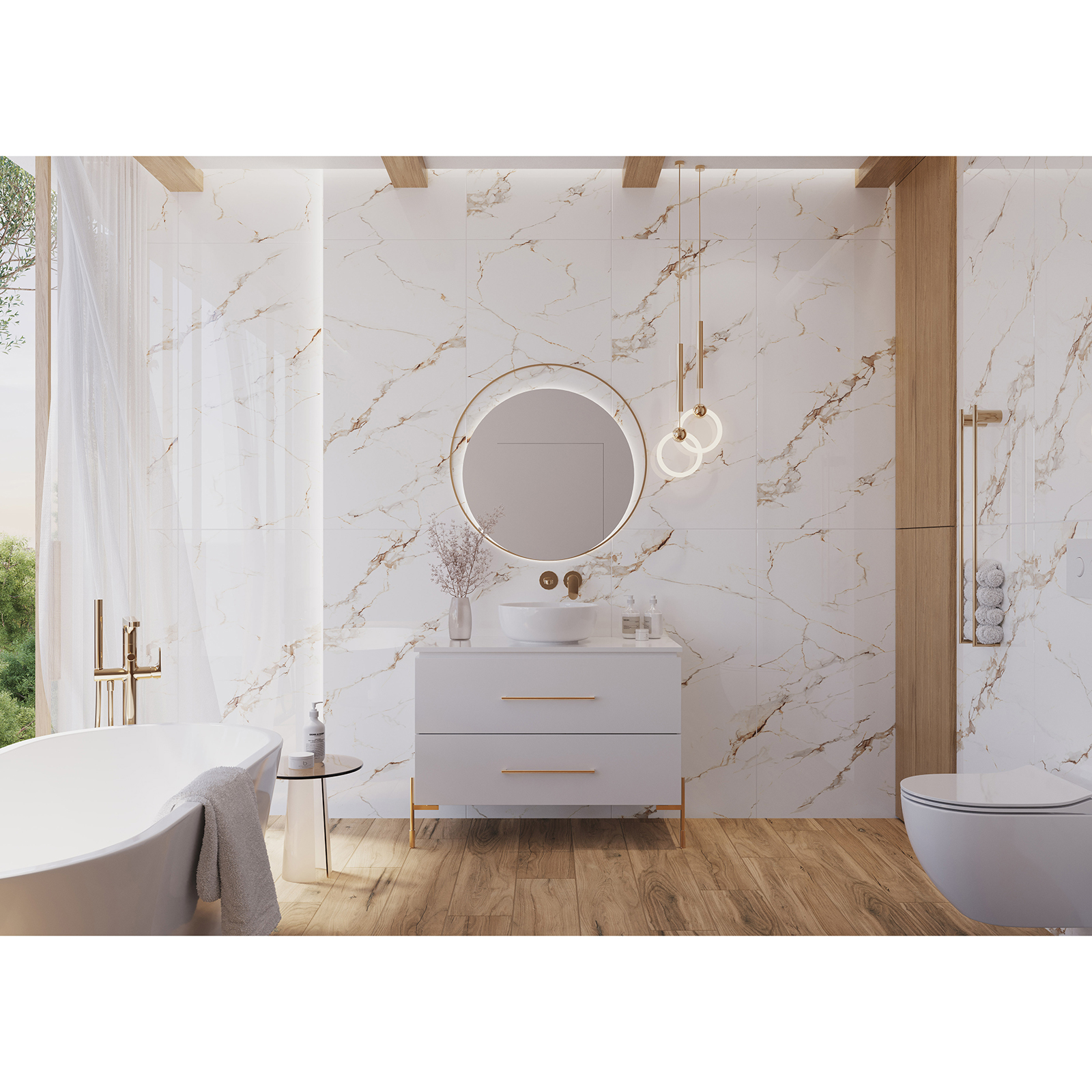 DLAŽBA STATUARIO WARM WHITE POLER 60X60