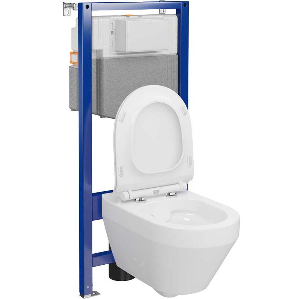 Mechanická podomietová súprava CERSANIT AQUA PLUS s miskou a doskou CREA S701-807