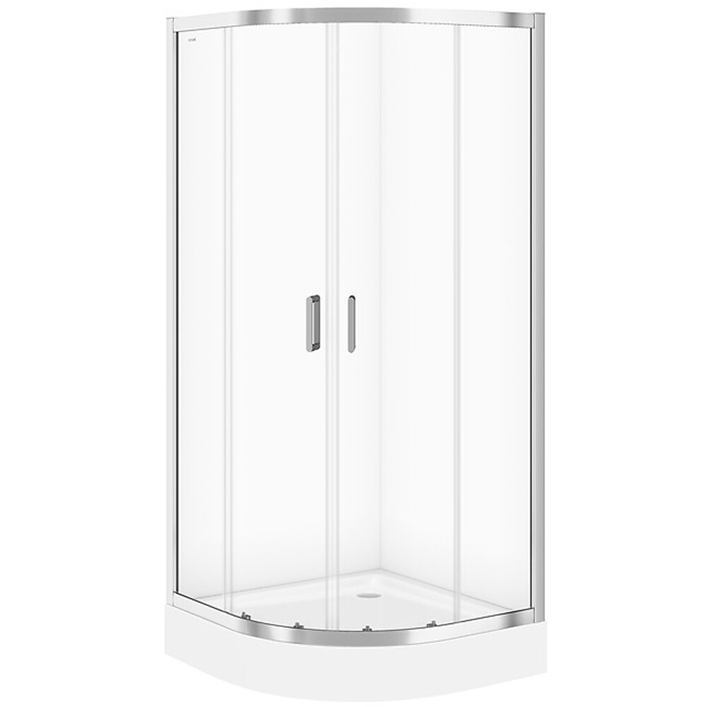 CERSANIT ARTECO polkruhový sprchový kút 90x190 priehľadné sklo S157-002