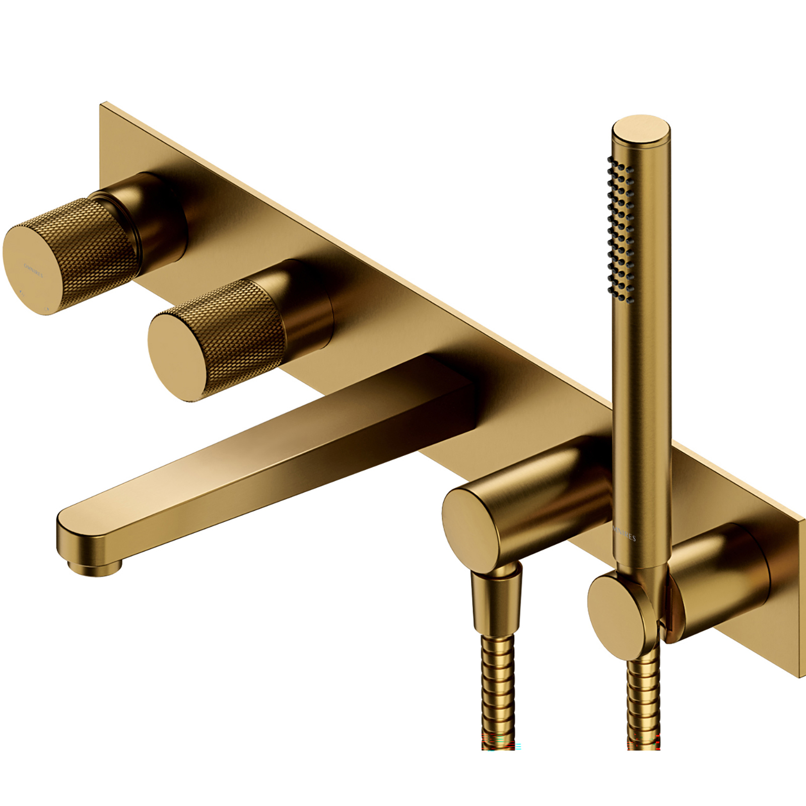 OMNIRES CONTOUR zapustený kohútik do vane, 5-dierkový zlatý kartáčovaný CT8037/1GLB OMNIRES CONTOUR zapustený kohútik do vane, 5-dierkový zlatý kartáčovaný CT8037/1GLB