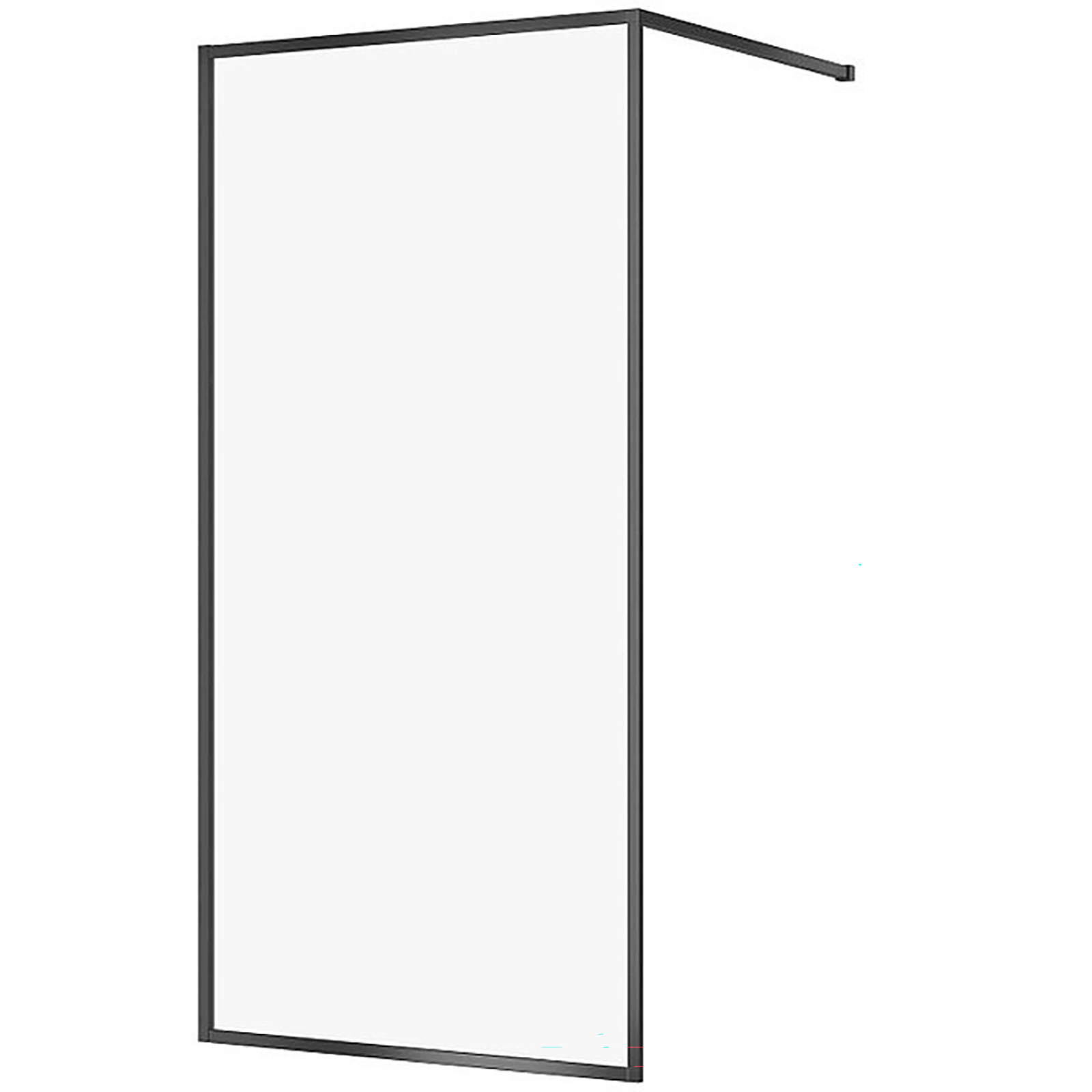 CERSANIT Walk-in sprchový kút larga čierny 100x200 priehľadné sklo S932-139