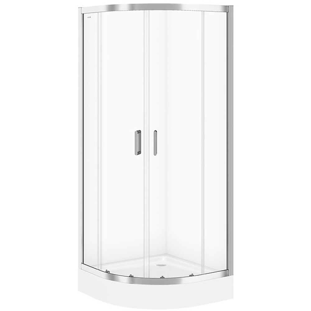CERSANIT Polkruhový sprchový kút ARTECO 90x190 so sprchovou vaničkou TAKO 90x16 S601-114
