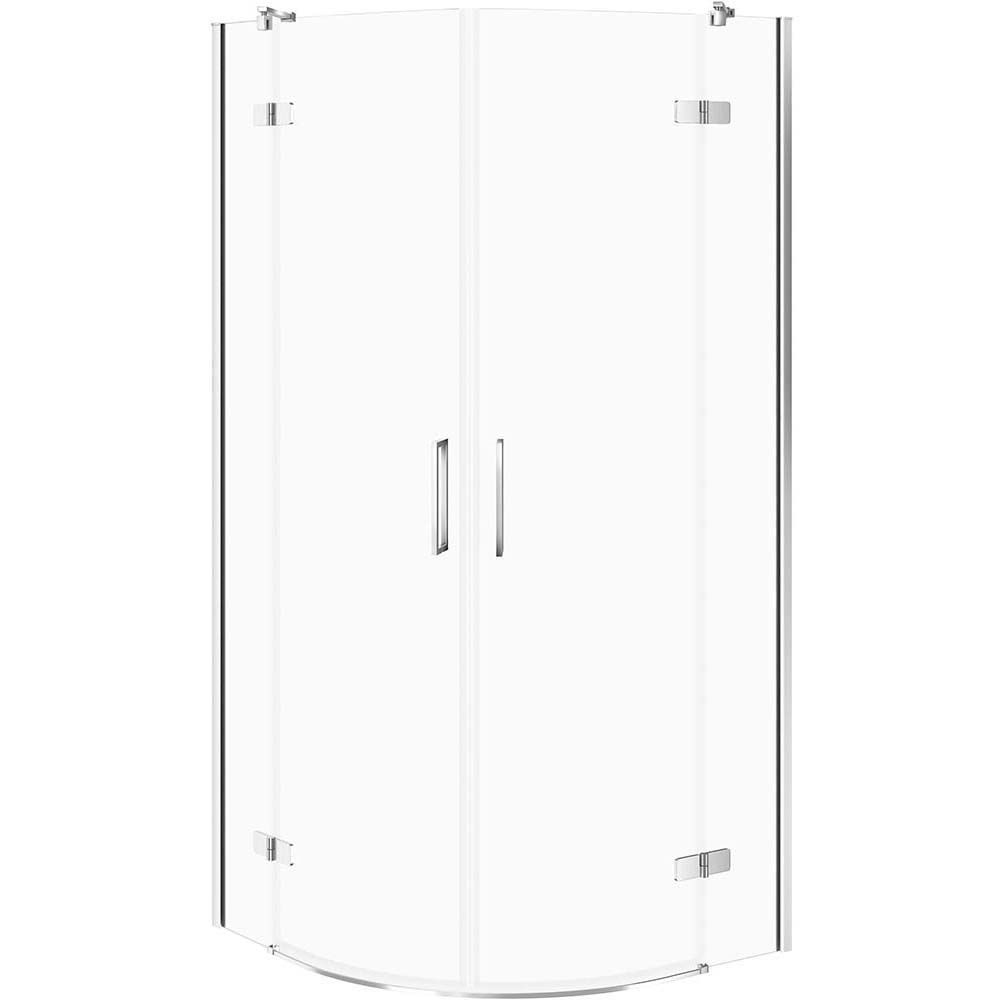 CERSANIT Polkruhový sprchový kút JOTA 80x80 chróm, priehľadné sklo S160-038 CERSANIT Polkruhový sprchový kút JOTA 80x80 chróm, priehľadné sklo S160-038