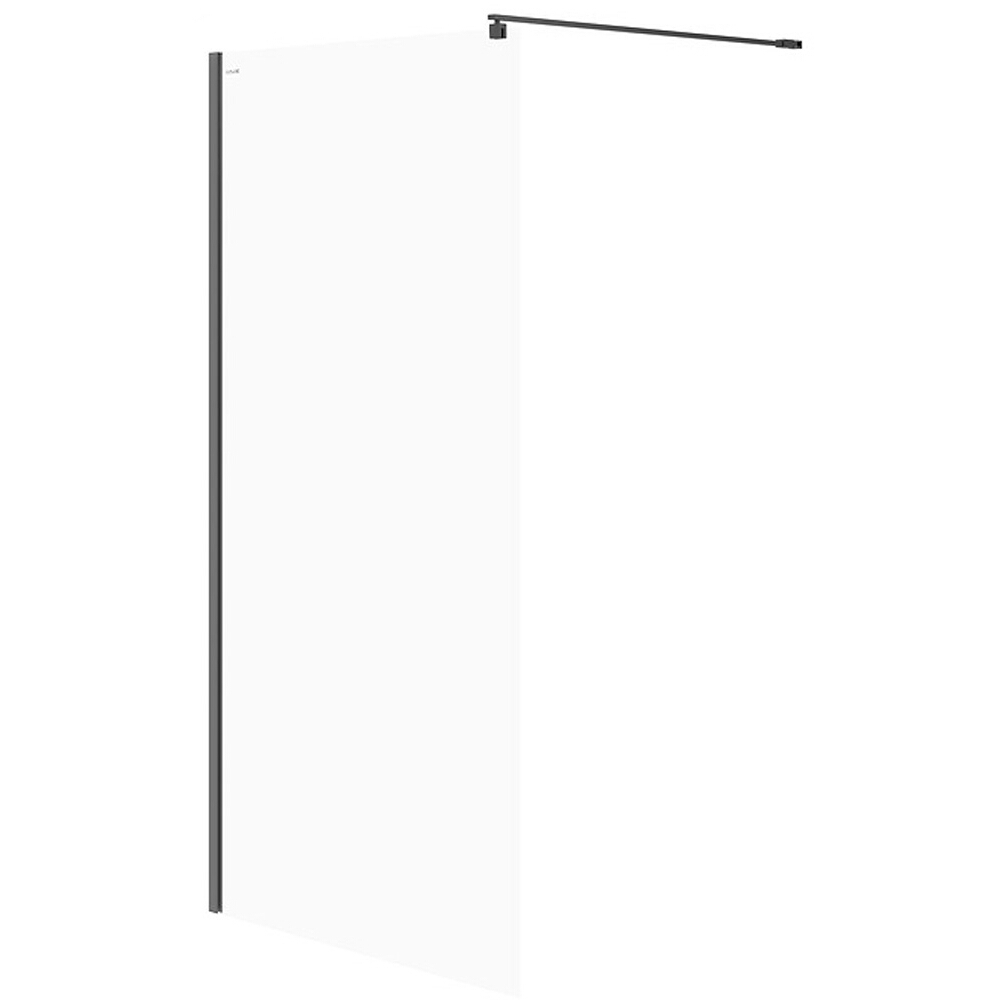 Sprchový kút CERSANIT WALK-IN MILLE čierny 100x200 priehľadné sklo S161-003